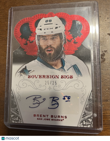 2013-14 Panini Crown Royale Brent Burns #SO-BRB Red Insert