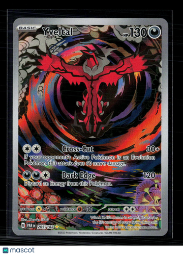 2023 Paradox Rift Yveltal Holo Secret Rare #205/182