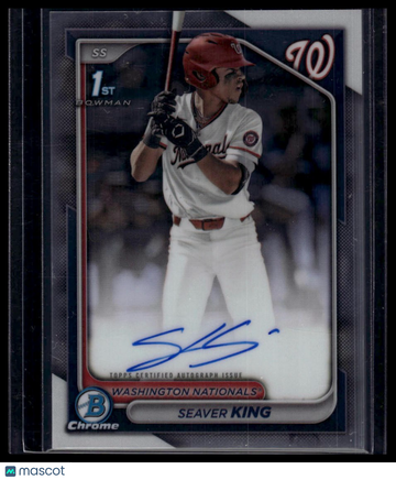2024 Bowman Draft Seaver King #CPA-SK Chrome Prospect Autographs AU
