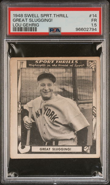 1948 Swell Sport Thrills Great Slugging: Lou/Gehrig's Four/Homers #14 PSA 1.5