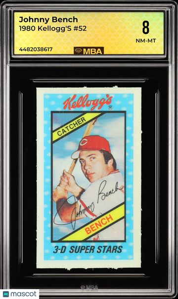 1980 Kellogg's Johnny Bench #52 MBA 8