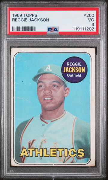 1969 Topps Reggie Jackson #260 RC PSA 3