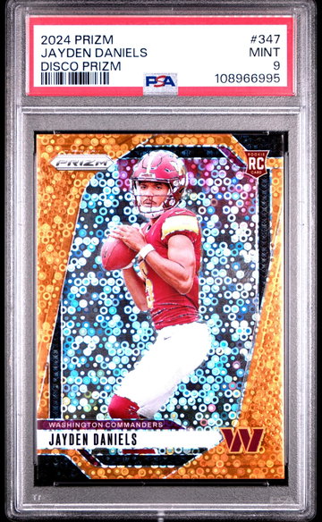 2024 Panini Prizm Disco Prizm Jayden Daniels #347 PSA 9