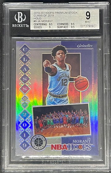 2019 Hoops Premium Ja Morant class of 2019Holo BGS 9