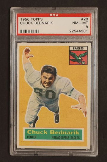 1956 Topps Chuck Bednarik #28 PSA 8