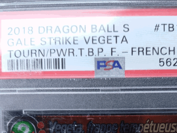 2018 Dragon Ball Super Card Game Vegeta Foil Trading Card PSA 9 French Super Rare TB1-005