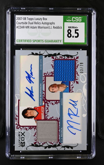 2007 TOPPS DUAL RELICS AUTO ADAM MORRISON/ J.J. REDDICK 