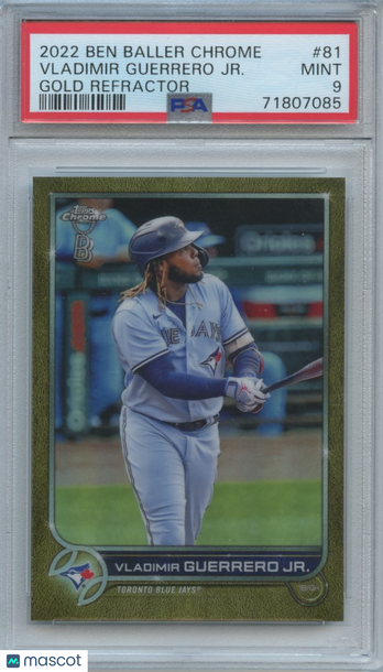 2022 Topps Chrome Ben Baller Edition Vladimir Guerrero Jr. #81 Gold Refractor Parallel/Variety Base Set PSA 9