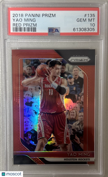 2018 Panini Prizm Yao Ming #135 Red PSA 10
