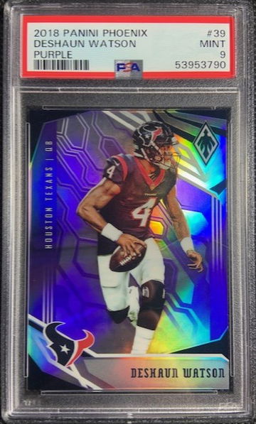 2018 Panini Phoenix Purple #39 Deshaun Watson  /149 PSA 9 Mint Houston Texans