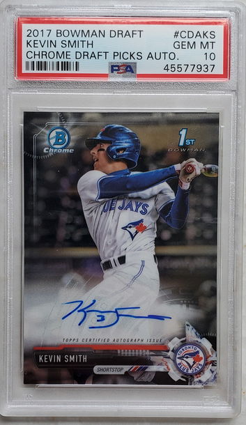 Kevin Smith 2017 Bowman Chrome Auto PSA 10