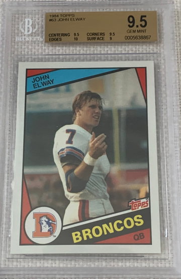 John Elway 1984 Topps #63 RC BGS 9.5 