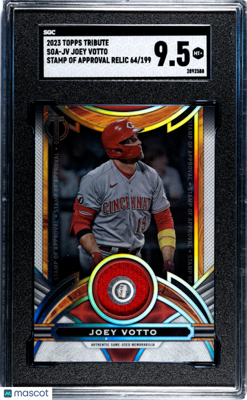 2023 Topps Tribute Joey Votto #SOA-JV Stamp Of Approval Relic SGC 9.5