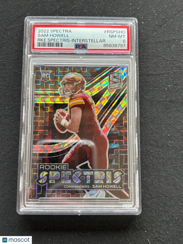 2022 Panini Spectra Rookie Spectris Sam Howell #RSPSHO RKE. Spectris Interstellar Rookie PSA 8