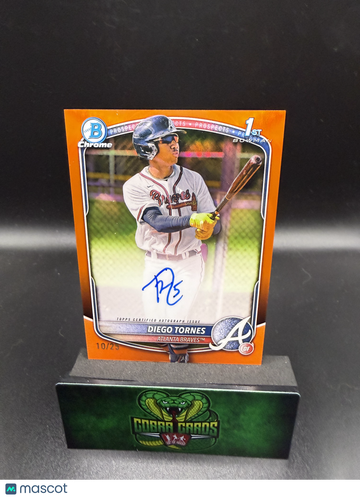 2025 Bowman Chrome Prospect Autographs Diego Tornes Orange Refractor /25