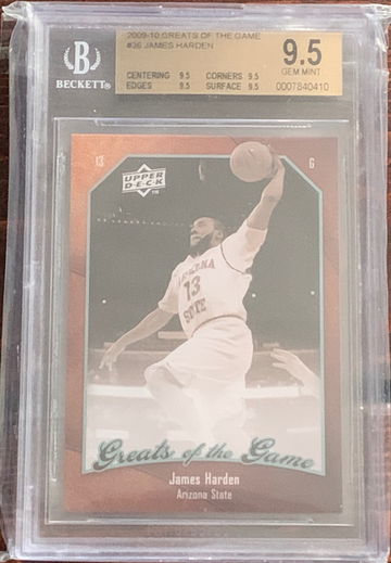 James Harden Upper Deck Rookie Greats of the Game