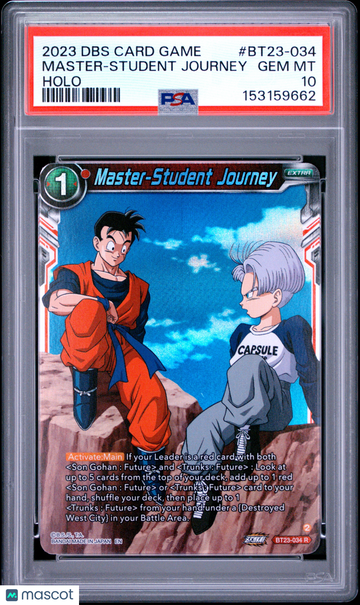 2023 Dragon Ball Super Card Game Series 23 Perfect Combination Master-Student Journey Holo PSA 10 #BT23-034