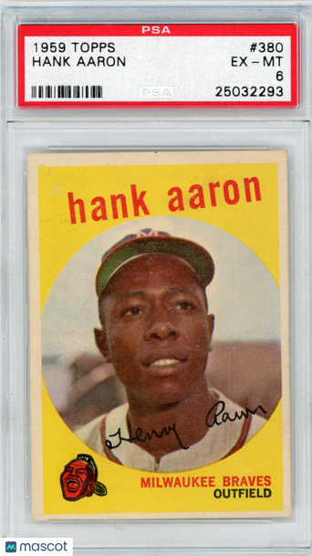 1959 Topps Hank Aaron #380 PSA 6