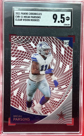 2021 2021 Panini Chronicles Micah Parsons #CVR-11 CLEAR VISION ROOKIES SGC 9.5