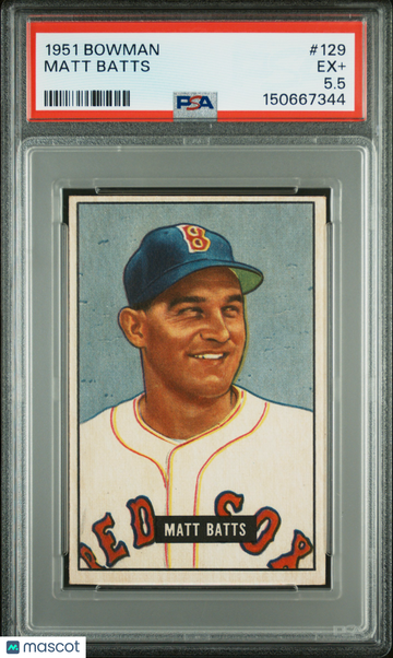 1951 Bowman Matt Batts #129 PSA 5.5
