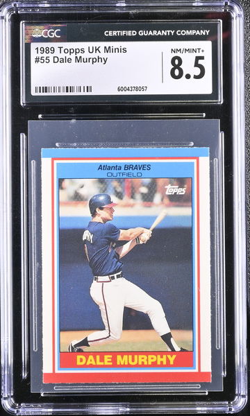 1989 TOPPS DALE MURPHY #55 CGC 8.5 rare pop 1