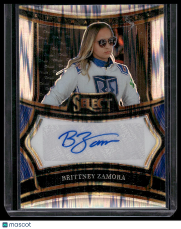 2025 Panini Select Racing Brittney Zamora #S-BZA Flash Prizm Panini Authentic