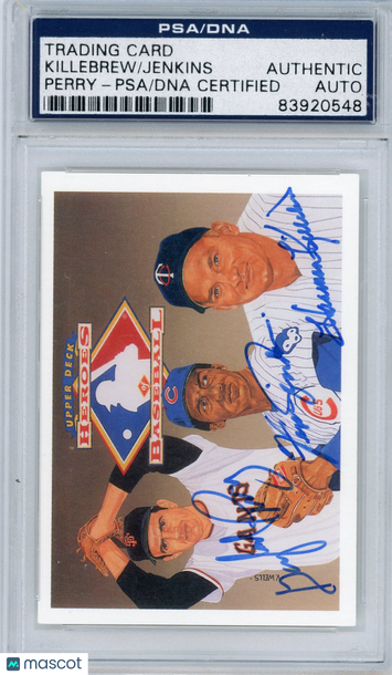 1969 Gaylord Perry Harmon Killebrew Fergie Jenkins PSA A Auto A