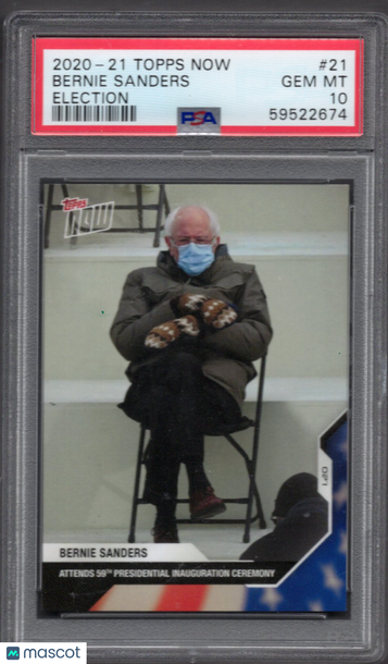 2020 Topps Now Election Bernie Sanders #21 PSA 10