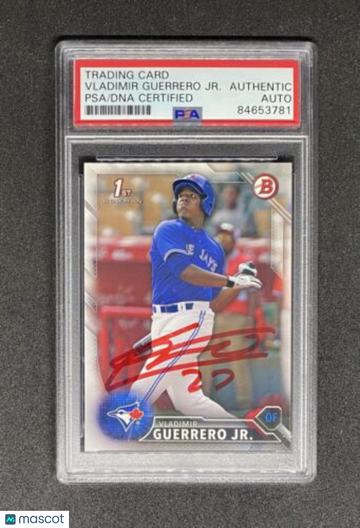 Vladimir Guerrero Jr - Bowman Prospects #BP55 Blue Jays RC  Rookie Auto PSA Auth