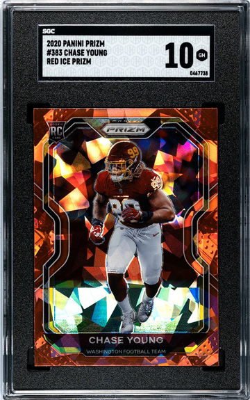 2020 Panini Prizm #383 Chase Young Red Ice Prizm SGC 10