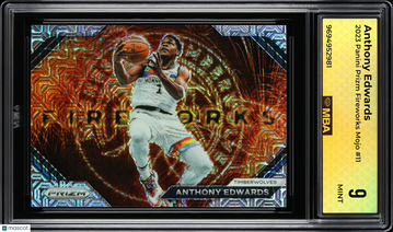 2023 Panini Prizm Fireworks Anthony Edwards #11 Mojo MBA 9
