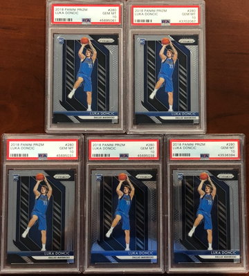 Luka Doncic Prizm Lot of (5) PSA 10 gem Mint rookie 280