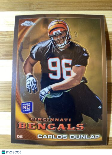 2010 Topps Chrome Carlos Dunlap RC #C65 Bengals Seahawks