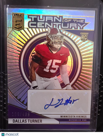 2024 Donruss Elite Dallas Turner #TCA-DTA /499 ,RC,SN