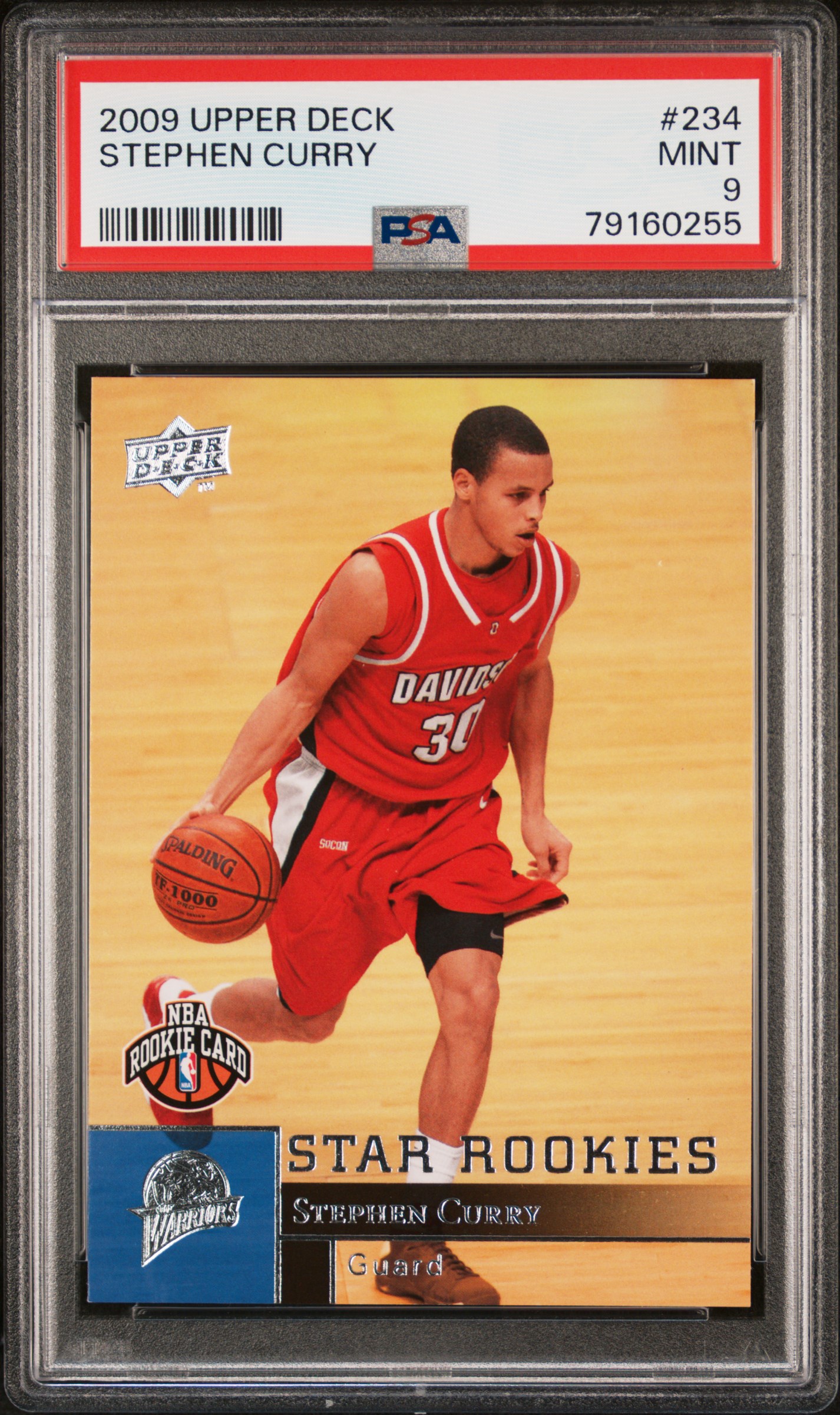 2009 Upper Deck Stephen Curry #234 PSA 9 Star Rookie Rc Warriors
