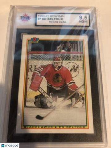 1990 Bowman Ed Belfour Rookie KSA 9.5