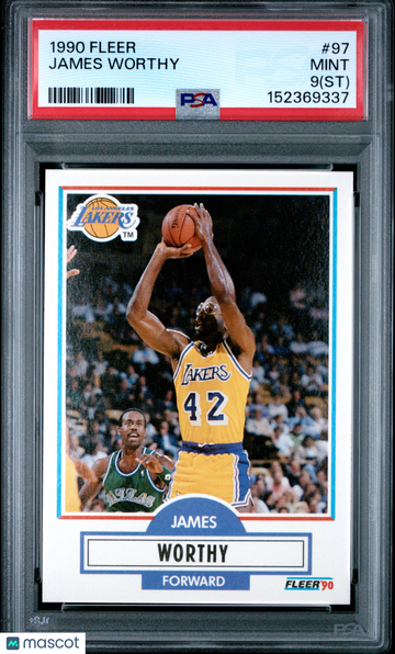 1990 Fleer James Worthy #97 PSA 9