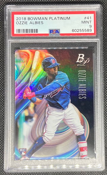 2018 Bowman Platinum Ozzie Albies RC PSA 9 Atlanta Braves Rookie