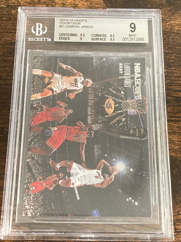 2013-14 NBA Hoops Courtside #2 Lebron James BGS 9 MINT
