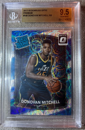 2017 Optic PRIZM DONOVAN MITCHELL  /249 RC Premium Scope Rookie Holo