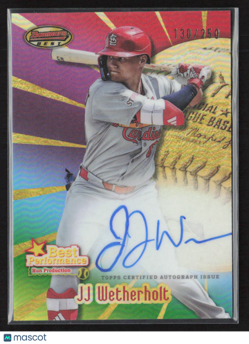 2025 Topps Bowman's Best Performance JJ Wetherholt #BPR-JJW Refractor /250