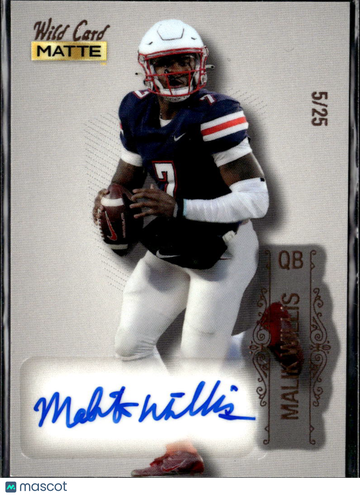 Malik Willis 2022 Wild Card Matte Auto /25 Liberty Flames