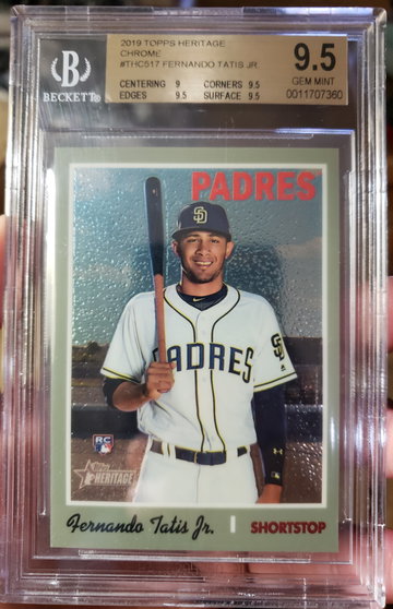 2019 Heritage Chrome Fernando Tatis RC #965/999 BGS 9.5