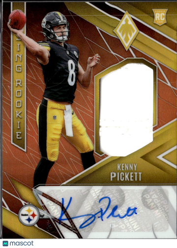 Kenny Pickett 2022 Panini Phoenix RC Authentic Memorabilia Auto /99 Pittsburgh Steelers