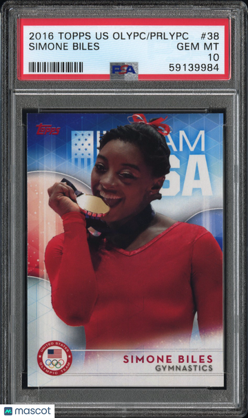 2016 Topps Us Olympics & Paralympics Simone Biles #38 Rookie PSA 10