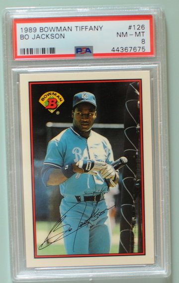 1989 Bowman Tiffany Bo Jackson PSA 8