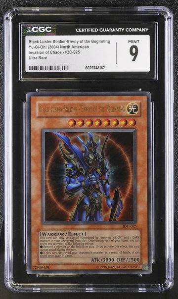 2004 Yu-Gi-Oh! # Black Luster Soldier - Envoy of the Beginning Invasion of Chaos CGC 9