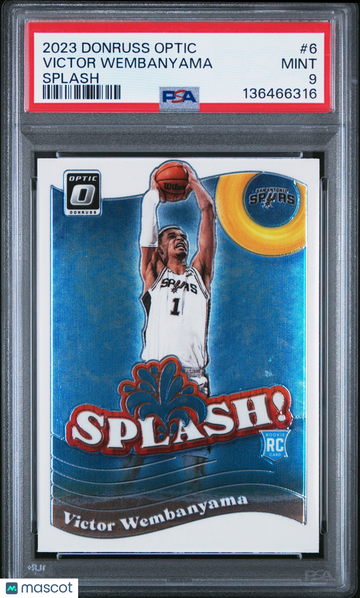 2023 Panini Donruss Optic Splash Victor Wembanyama #6 PSA 9