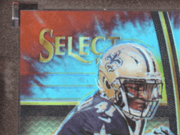 2018 Panini Select Prizm Alvin Kamara Autographed Trading Card Tie-Dye Patch /15 Saints