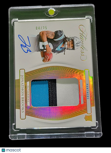 2025 Panini Flawless Jonathon Brooks #RPA-JBS /25 Autograph Patch